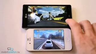 LG Optimus 4X HD vs iPhone 4S: скорость (speed comparison)