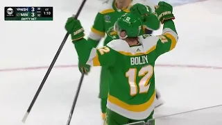 Kirill Kaprizov gets an assist on Boldy's game winner vs Predators (10 mar 2024)