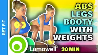 Slim Legs Flat Abs Round Booty - L.A.B Workout With Weights