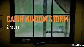 Thunderstorm Cabin Window Sleep Sounds - Rain, sleep, relax, study