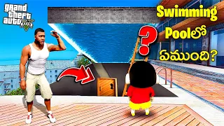 Shinchan and Franklin Found Secret Bunker inside Swimming Pool in GTA 5