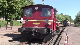 de Bonne 57 stoomtrein en 332-6 diesellocometief in station Simpelveld Schin op Geul en Kerkrade