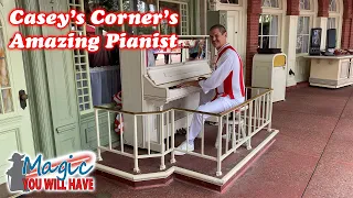 Casey's Corner Pianist at Walt Disney World's Magic Kingdom [4k]