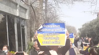 ADR Partiyası Rusiya səfirliyi qarşısında etiraz aksiyası keçirir - 12.04.2022