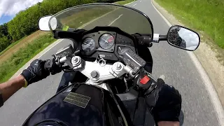 VFR 750 RC36 practicing twisties / V4 sound