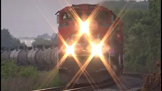 CN Tanker Train SB (With Extremely Loud SD70M-2 Leading) South of Fond du Lac Wisconsin 6/16/2023