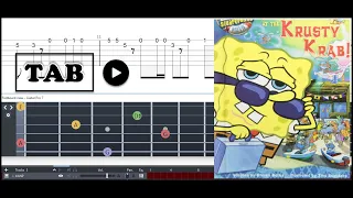 Guitar Tab (Spongebob) Krusty Krab - OST Fingerstyle Tutorial Sheet Lesson #Anp