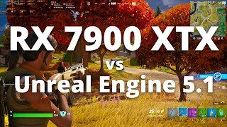 RX 7900 XTX vs Unreal Engine 5.1 with Lumen, Nanite, Ray Tracing, and TSR! (Tested in Fortnite)