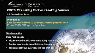 Fast forward: How to prevent future pandemics?