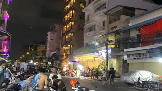 Night scenes people in phnom penh