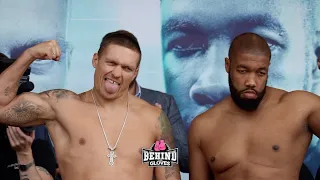NO GAMES! OLEKSANDR USYK INTENSE STARE DOWN VS. CHAZZ WITHERSPOON AHEAD OF HEAVYWEIGHT DEBUT!