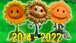 SUNFLOWER EVOLUTION (2014 - 2022) in PvZ Garden Warfare 1, 2 & Battle For Neighborville