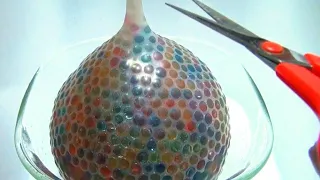 オービーズ4444個で風船スクイーズ作ってみた  Orbeez Balloon Experiment