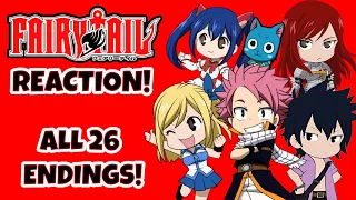 FAIRY TAIL ENDING REACTION!!! All 26 Fairy Tail Endings!