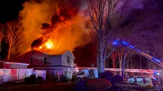 3 ALARM STRUCTURE FIRE Toms River New Jersey (No Injuries) 12/2/22