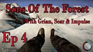 Sons of the Forest Ep 4 with Grian, Scar and Impulse - SLEDDING! #Mature