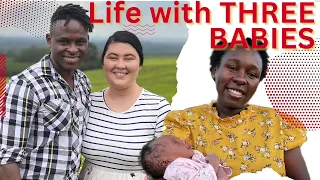African Life with three (3) babies - My Baby, Baby Sister and Baby Niece