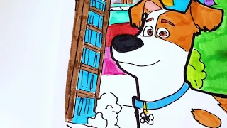 THE SECRET LIFE OF PETS Coloring Pages for Kids | Drawing and Coloring Max The Secret Life