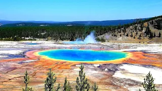 Largest Hot Spring in America-Grand Prismatic Spring-Yellowstone National Park