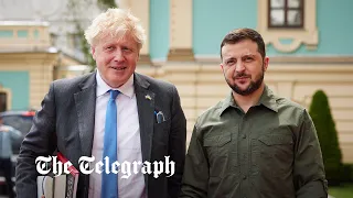 Boris Johnson meets Volodymyr Zelensky on surprise Kyiv visit for the second time