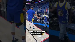 Steph Curry gets the assist from this young fan celebrating his birthday ❤️