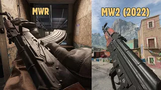 Call of Duty Modern Warfare II (2022) vs Modern Warfare Remastered Weapon Comparison