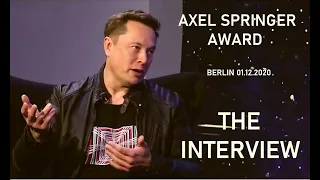 Award for Elon Musk in Berlin. His Interview from 01.12.2020