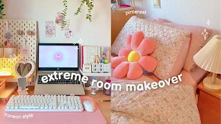 Aesthetic room+ desk makeover 2024🌷korean-inspired | Pinterest🎀 IKEA haul🛍️Limited budget🌸