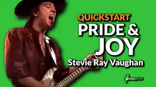 Walking Blues Bass guitar Lesson  Quick Start -  Pride & Joy Stevie Ray Vaughan