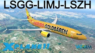 X-Plane 11 | Zibo Mod 737-800 | B738 | VATSIM | Geneva, Genoa & Zurich