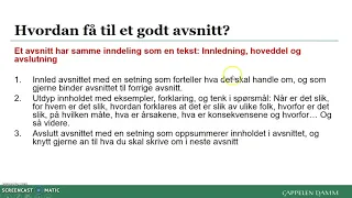 Hvordan skrive artikkel i samfunnsfag: Del 5 Avsnittsbygging, avslutning og kildeføring