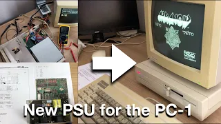 Commodore PC 1 Part 2/3 : New final PSU and playing some games