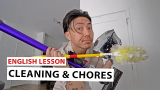 LEARN ENGLISH while CLEANING and doing HOUSE CHORES! #englishlesson