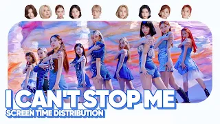 TWICE - I Can't Stop Me (Screen Time Distribution)