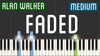 Alan Walker - Faded Piano Tutorial | Medium