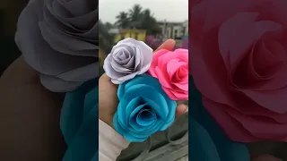 How To Make Realistic,Easy Paper Rose 🌹 l Paper Flower 🌺 l Rose Flowers Making 🌹l