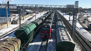 Электровоз ЭП2К-317 с поездом Воркута – Москва