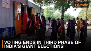 Voting ends in third phase of India's giant elections | DD India Live