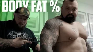 Eddie Hall TESTING HIS BODYFAT %