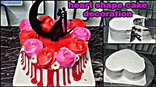 1 pound anniversary special heart shape cake decoration|#shorts #ytshorts #shortsfeed SoumyaCRecipes