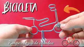 Bicicleta (Solución) - Rompecabezas de alambre | Artesanías en metal