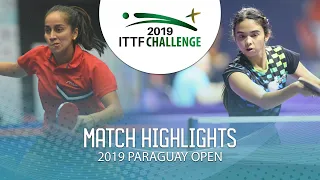 Paulina Vega vs Melanie Diaz | 2019 ITTF Paraguay Open Highlights (R16)