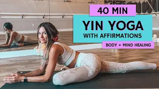 Yin Yoga with Affirmations | 40 Min Yin Yoga for All Levels | Kate Amber Yoga