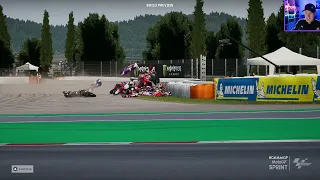 EPIC CRASH involving ALL RIDERS! | MotoGP 23