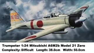 Large Scale! Trumpeter 1:24 Mitsubishi A6M2b Model 21 Zero Fighter Kit Review