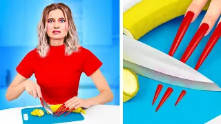 BEAUTY STRUGGLES with LONG NAILS! Viral Gadgets and Tricks for a BEAUTY MAKEOVER by La La Life