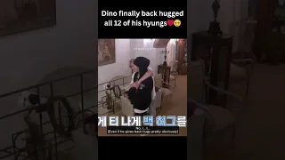 Dino finally back hugged all 12 of his hyungs❤️🥹 #seventeen #dino #kpop