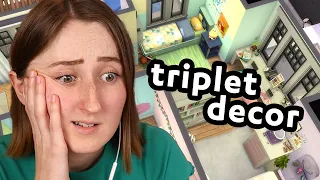 i built a bedroom for TRIPLETS in the sims