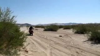 John Gil dominates the sand wash on a KTM 990 Adventure
