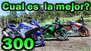 Yamaha R3 VS  KTM RC 390 VS  Kawasaki NINJA 300 CUAL COMPRAR?   | BLITZ RIDER REVIEW